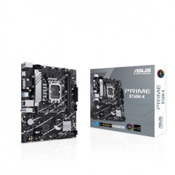 ASUS PRIME B760M-K, Socket 1700, Intel® B760 (14/13/12th Gen CPU), Dual 2xDDR5-8000, VGA, HDMI, CPU graphics, 1xPCIe X16 4.0, 4xSATA3, RAID, 2xM.2 4.0, 2xPCIe X1, Realtek 7.1 HDA, 1x2.5GbE LAN, 6xUSB3.2, 5X Pro III, Aura Sync RGB, mATX